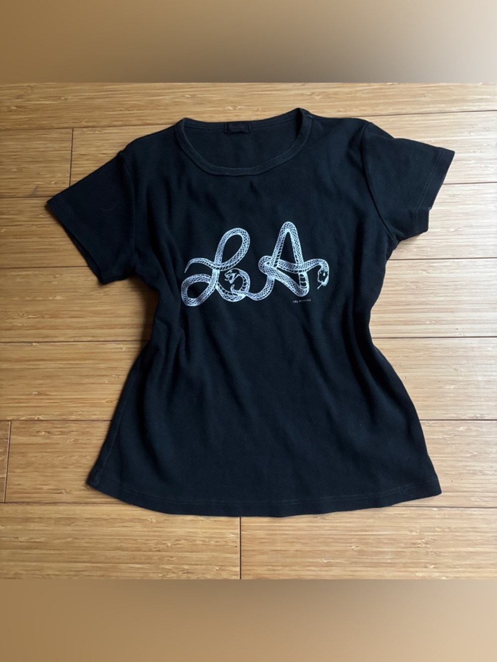 Brandy Melville rare black cotton baby tee